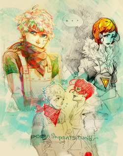 peevishpants:   El Scannerfiesta, ft Bastion and Transistor  They should meet someday and be silent together.