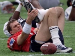 jockguy95:  In honor of Tom Brady’s Superbowl win, this vintage shot of him and his jockstrap.