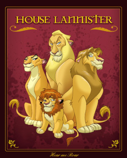 kvothetheraving:  laughingsquid:  House Lannister From ‘Game of Thrones’ Illustrated In the Style of ‘The Lion King’  #HOW DID YOU MAKE A CARTOON LION LOOK EXACTLY LIKE CHARLES DANCE 