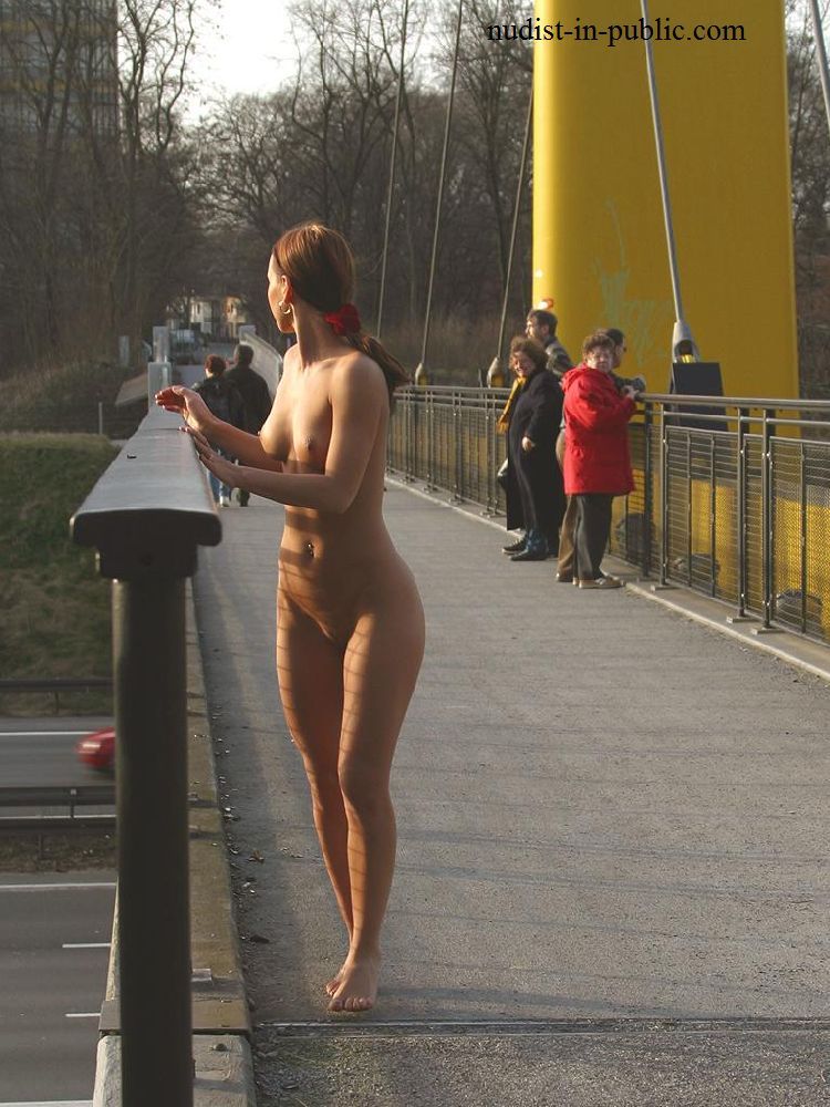 Girls walking nude in public