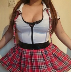cuddlemedaddy:  more of that cheeky school girl costume 