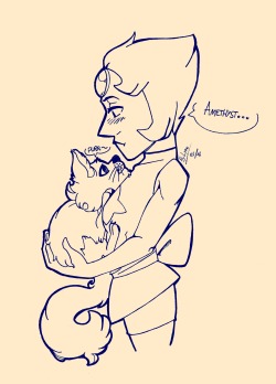 frickinlynnuniverse:  I love cat Amethyst (and Pearl loves her too)  