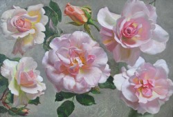 art-and-things-of-beauty:  John Bulloch Souter (1890-1971) - Studies of roses, oil on board, 28 x 40,5 cm.