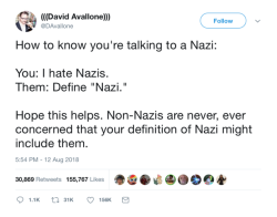 whitepeopletwitter:How to know you’re talking to a Nazi