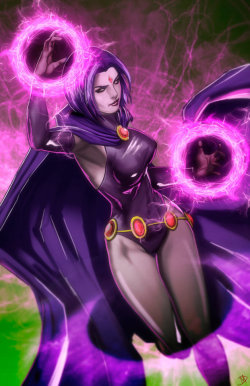 league-of-extraordinarycomics:Starfire &amp; Raven by  Madboy-Art   &lt;3