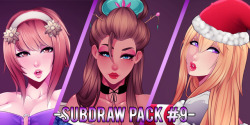 Subdraw Pack #9 is available in Gumroad for its purchase!Includes Subdraws #25, #26 and #27 with their traditional and nude versions :3