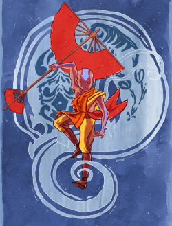 smvidaurri:  Aang &amp; Raava.I always loved how peaceful and spiritual Aang was – even though the biggest spiritual changes would come under Korra’s tenure as avatar. But the idea of Aang and Raava together and how overwhelmingly pleased I imagine