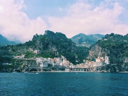 amazinglybeautifulphotography:  The Amalfi coast is something else, but from the sea it took my breath away. - TheGapTooth