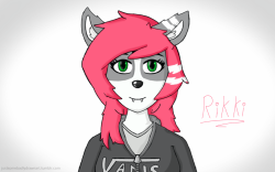 justsomebadlydrawnart:  Heres a drawing of Rikki for @marble-soda  Thank you!!! She turned out really cute ;v; love it &lt;3
