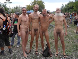 joey-blue:  Also taken at the Philadelphia Naked Bike Ride 6 Sep 2014 — That is me with the white beard !!  