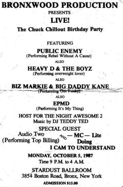 Public Enemy, Heavy D &amp; The Boyz, Biz Markie, Big Daddy Kane &amp; EPMD @ Stardust Ballroom - October 5, 1987 