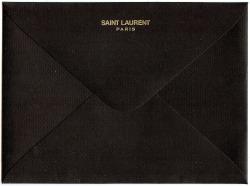 theclassyissue:  Saint Laurent Spring 2013 invite envelope 
