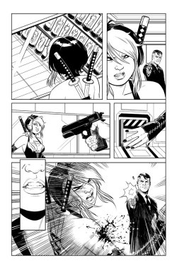 cameron-stewart:  A lot of people probably (understandably) didn’t buy the SuicideGirls comic I did, but I’m still pretty pleased with some of my work on it. Found this sequence when going through some old art and thought I’d post it (spoiler alert).