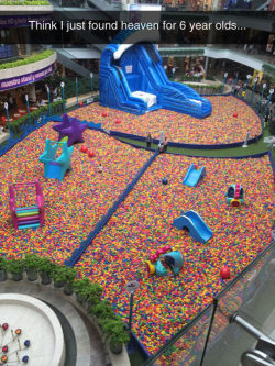 poppypicklesticks:  funnyandhilarious:  Paradise For Any Kid »  I’d need more then an hour in that ballpit  
