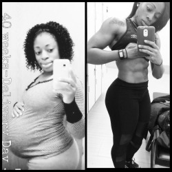 fit-black-girls:  Lawd hamercy that nose splatters  across your face in that final week of pregnancy. Sheesh! This was c-section / delivery day. #transformationtuesday #wonderwoman #fitmom #fitness #flexyourfitness #flexyourfitnessapparel #blackfitness