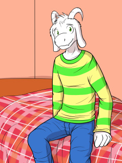 Asriel DreemurSorry if this a spoiler, but I wanted to draw this guy, cause he’s adorable.