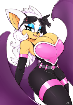 secretlysaucy: ROUGE THE BAT Some of you requested a certain Busty Bat, so here be my take on her…  PATREON 