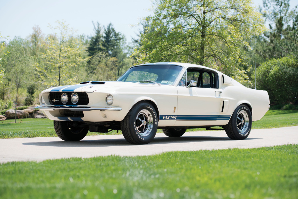 1967 shelby gt500 blue with white stripes