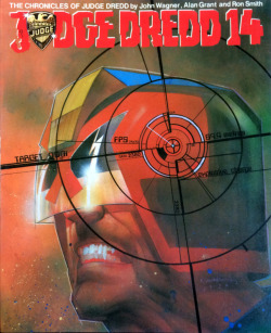 The Chronicles of Judge Dredd: Judge Dredd 14, by John Wagner, Alan Grant and Ron Smith. (Titan Books, 1987). Cover art by Bill Sienkiewicz.From Oxfam in Nottingham.