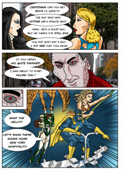 Kate Five vs Symbiote comic Page 188 by cyberkitten01 The Odds to the rescue!  Centennia, Captain Evening, Merv the Griffin, Jung-La, The Human Skeleton and The Odds are used courtesy of cosmicbeholder