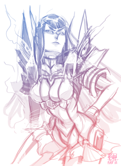 viscousdessert:  I’m up so late tonight (it’s 5:50 AM) finishing some work. But now that I’m done here are the Kill la Kill stuff I dished out. I think drawing porn of characters before watching a series is a fun way to start it off…! These were