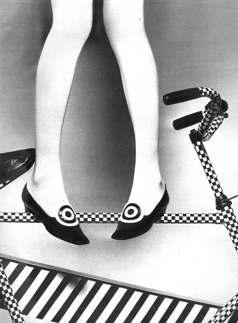 black and white mod shoes 1960s vintage vogue