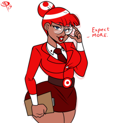 chillguydraws: asklalalexxi:  chillguydraws:  Discord related doodle. Target-Chan. I’m not sorry.  THIS GUY’S THE ONE WHO DREW HER! Please kind sir, please make more! As someone who works at Target, I advocate this woman!   Anything for my favorite
