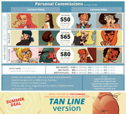 Personal Commissions Prices and Guide   Summer Deal  Here is the update for prices and guide for my Cartoon and Cartoony PinUps for personal commissions. You can choose between these two styles. And until the end of this Summer you&rsquo;ll get gratis