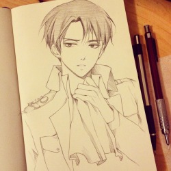 mmmaoh:  5/26/2014 - thanks everyone who dropped by my table at AniMinne! It’s been a while since I drew in my sketchbook! Here’s Levi since I’m in love with the figurine I bought of him! (The awesome Brave-Act one!) 