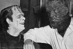 nowhere-boy:  Abbott and Costello Meet Frankenstein- behind the scenes