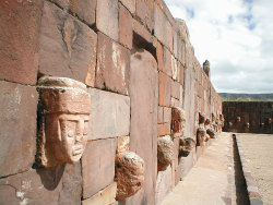   Located near the southern shore of Lake Titicaca in Bolivia, the city of Tiwanaku (also spelled Tiahuanaco) was the capital of a powerful pre-Inca civilization that dominated the Andean region between 500 and 900 AD. The monumental remains of this great
