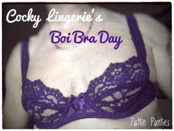 It’s a Cocky Lingerie Boi Bra DayCum for the fun