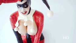 nude-superheroines:  Bianca Beauchamp as Harleen Quinzel (Harley Quinn) - Classic