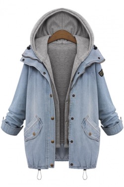 defendorkingdom: Trendy Coats&amp;Jackets Collection  2 in 1 Hooded Oversize Denim Outerwear  Plain Lapel Long Sleeve Zipper Long Coat  Long Sleeve Solid Color Leather Retro Jacket  Women’s Hooded Faux leather Jacket  Amy Green Hooded Split Front Woolen