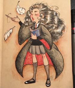 adriannedraws:Hermione Granger. #characterdesign #characterdesignchallenge #traditionalart #drawing #hermionegranger #harrypotter