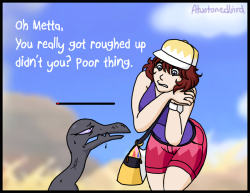 atwotonedbird: True story~I’m a terrible mother.Yes I named my Salazzle Mettaton I’m terrible mother! I only give my Salazzle the finest things &gt; .&lt;@slbtumblng
