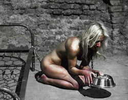 farmgirlsforrent:existencialistsdungeon:  She knew she had passed the state where she could refuse to eat the gray paste in her bowl.. After the third day of refusing to eat, whatever he had put in a blender for her, she wasnt really able to control her