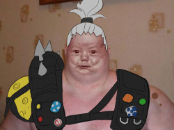 jinjidraws: Leaked picture of Roadhog without mask 