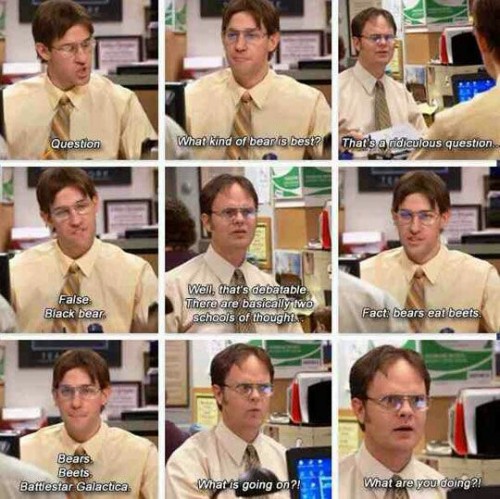 Dwight schrute false meme