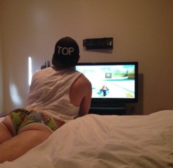a4f101:  With an ass like that, I hope you’re open to changing your mind, bro  Looks like he&rsquo;s playing some Mario Kart! I&rsquo;d let him win every race if he wanted to top me! ;)