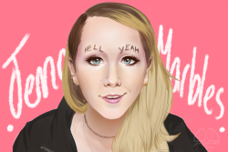 lexidart: 2 hours on a limited layer Jenna Marbles Tribute She lives her life the way you should; doing fun stuff to your look cause life is short and why not dye your hair green and put rinestones all over your face, right?? I live. hell ye, bb. well