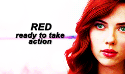 fredslastjoke:  The Avengers and their remarkable colours.  Natasha Romanoff: Red and Black.  