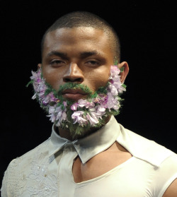 wgsn:  Fabien Verriest’s floral beards made us smile at La Cambre National School of Visual Arts final MA show.  