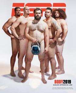 willczarnecki:  forgotten-sea-god:  cezarywho:  jover2013:  njbearcub1:  The Philadelphia Eagles offensive line are featured in the 2019 edition of ‘The Body Issue’ of ESPN Magazine.  Y'all the gays are gonna have a field day wherever these are sold..