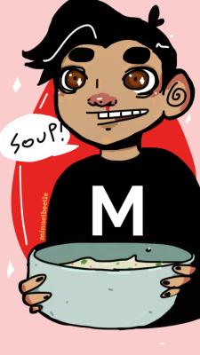 minuetbeetle:  I’ve been enjoying @markiplier ‘s livestreams so much wowie.   (admire the wonky bowl)  SOUP