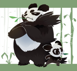 searching-for-bananaflies:Wanted to draw pandamons because their appearance in the Detective Pikachu movie is making me love these pokemon even more.