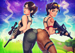 therealshadman:  Been really getting into Fortnite lately, been having a lot of fun streaming it.I drew some Fortnite girls aswell.-My Twitter - My Instagram - My Streams