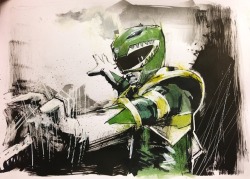 amazing-syd:  Dragon Ranger/Green Ranger 9&quot;x12&quot; - Mixed media on 108 lb paper Available for purchase!