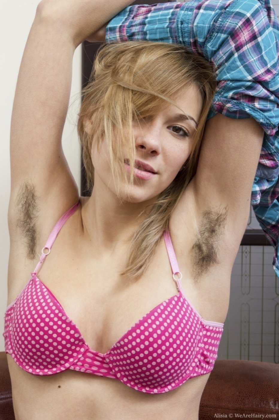 Girls showing off hairy snatch