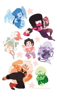 cuttlesworth:  Here’s the result of my daily chibis, featuring some of the cast of Steven Universe! Maybe I’ll do fusions next. q(^-^q) 